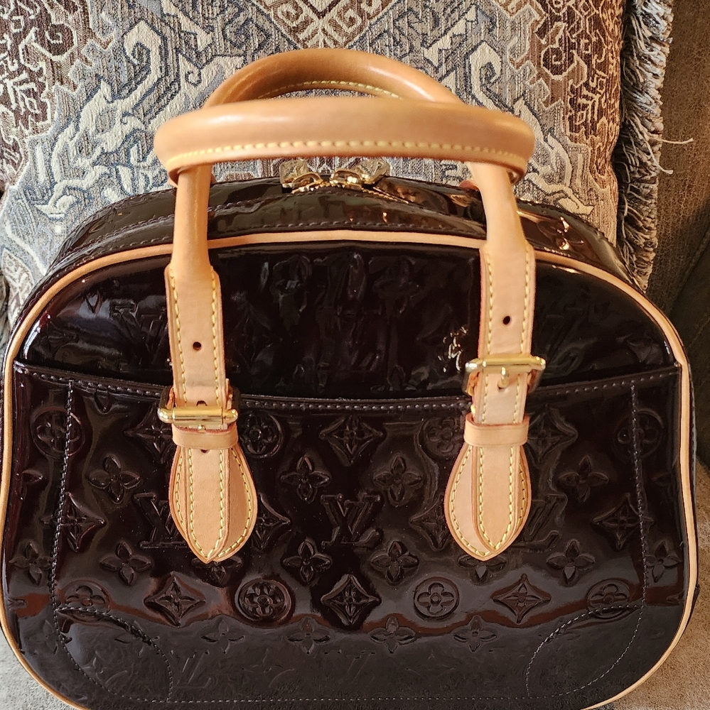 Authentic Louis Vuitton Amarante Monogram Vernis Bag/Dust Bag/Coa/Pristine